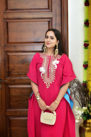 Zari work kaftan set Zari work kaftan set