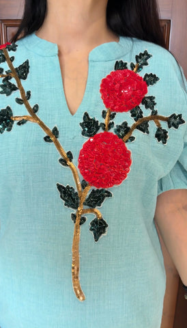 Linen rose coord set Linen rose coord set