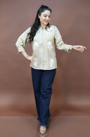 Linen beige top Linen beige top