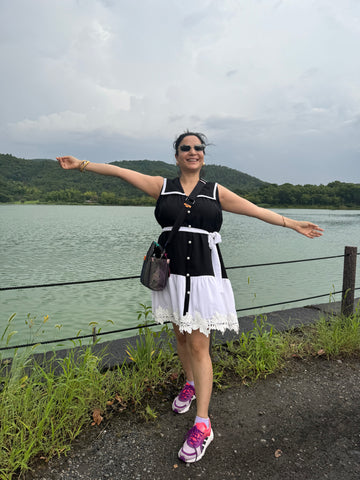 Black & white Frill Dress Black & white Frill Dress