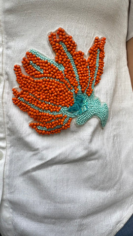 Hand work Flower Shirt Hand work Flower Shirt