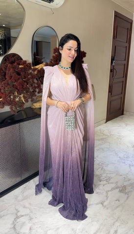 Ombré cape gown Ombré cape gown