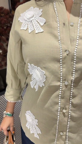 Linen beige top Linen beige top