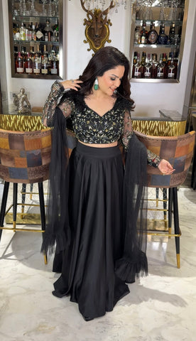 Black classy lehenga Black classy lehenga