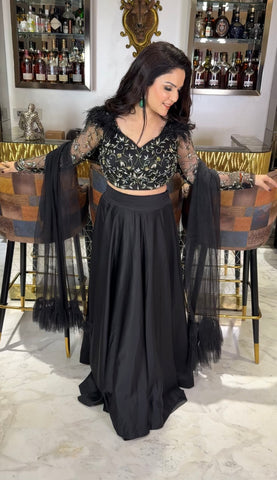 Black classy lehenga Black classy lehenga