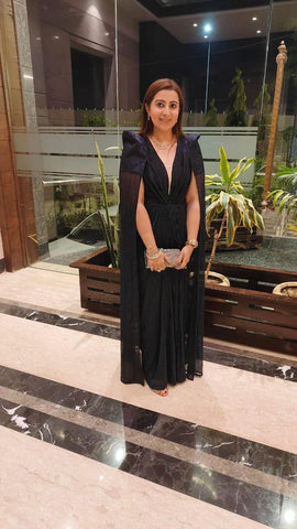 Navy Blue cape Gown Navy Blue cape Gown