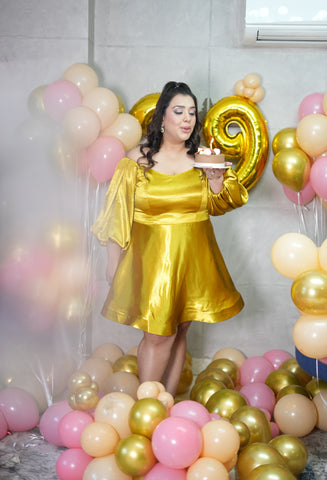 A line satin dress A line satin dress