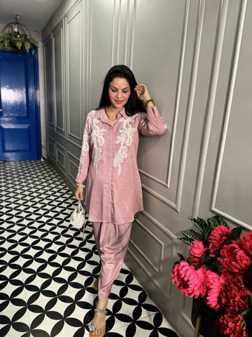 Indo Western Coord Set With Machine work Indo Western Coord Set With Machine work