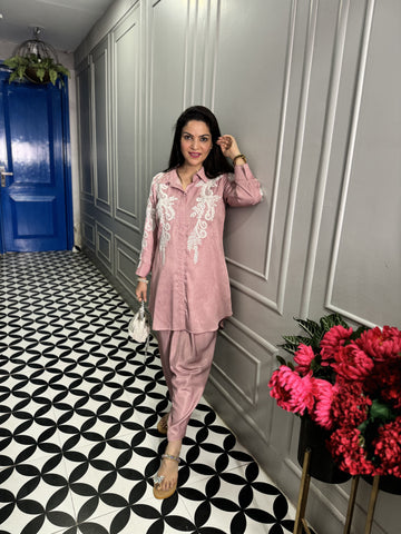 Indo Western Coord Set With Machine work Indo Western Coord Set With Machine work