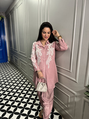 Indo Western Coord Set With Machine work Indo Western Coord Set With Machine work