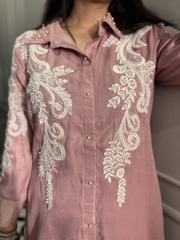 Indo Western Coord Set With Machine work Indo Western Coord Set With Machine work