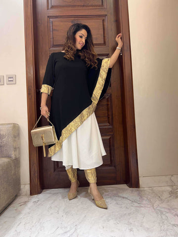 Black & White Asymmetric Suit Black & White Asymmetric Suit