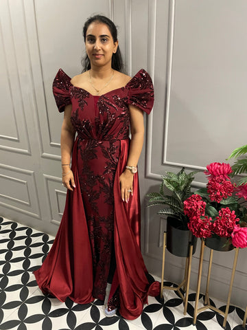 Maroon Tail Gown Maroon Tail Gown