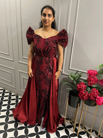 Maroon Tail Gown Maroon Tail Gown