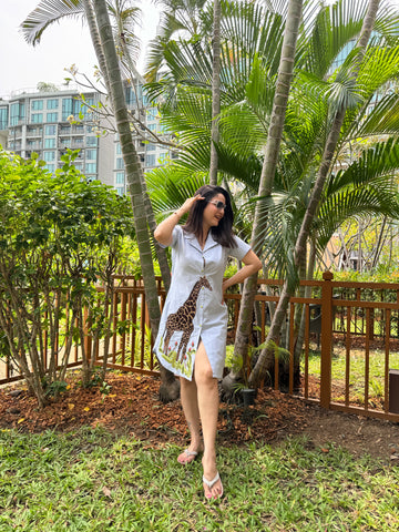 Giraffe themed dress Giraffe themed dress