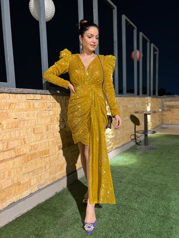 Sequins Side Tail Dress Sequins Side Tail Dress