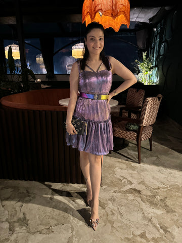 Metallic Frill Dress Metallic Frill Dress