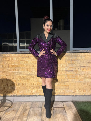 Sequins Collar Dress Sequins Collar Dress