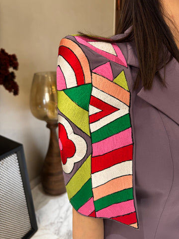 Multi Cape Sleeve Dress Multi Cape Sleeve Dress