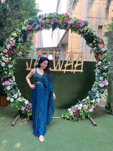 Blue Breezy Drape Saree Blue Breezy Drape Saree