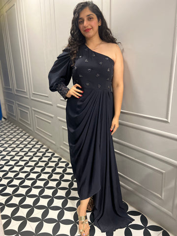 Side Drape Long Dress Side Drape Long Dress