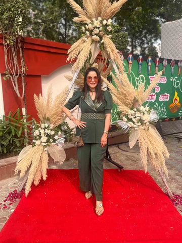 Green Embroidered Cord Set Green Embroidered Cord Set