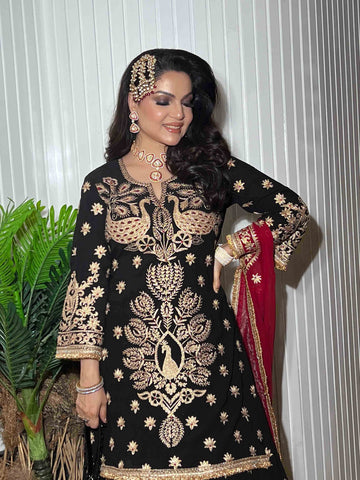 Black Embroidered Suit Black Embroidered Suit