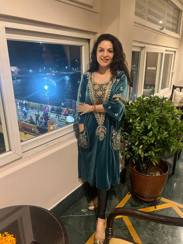 Velvet Joga Style Kurta Velvet Joga Style Kurta