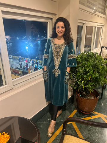 Velvet Joga Style Kurta Velvet Joga Style Kurta