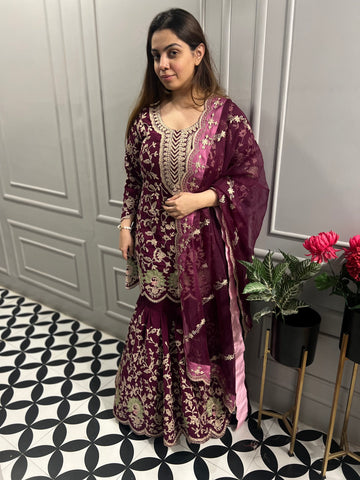 Embroidered Gharara Suit Embroidered Gharara Suit