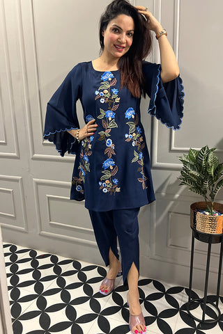 Blue Floral Work Set Blue Floral Work Set