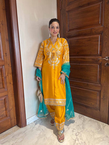 Yellow Embroidered Suit Yellow Embroidered Suit
