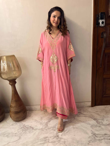 Pink Embroidered Joga Set Pink Embroidered Joga Set