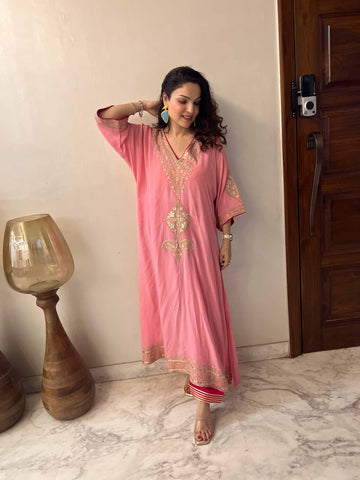 Pink Embroidered Joga Set Pink Embroidered Joga Set