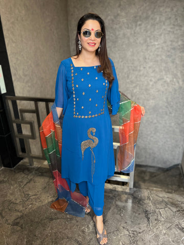Suit with Colourful Dupatta Suit with Colourful Dupatta