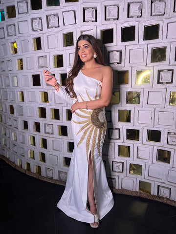 satin slit gown satin slit gown