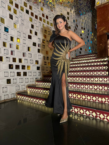 satin slit gown satin slit gown