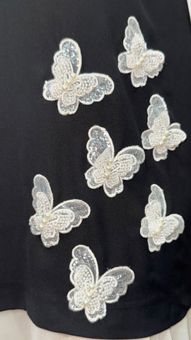 Appliqué Butterfly Dress