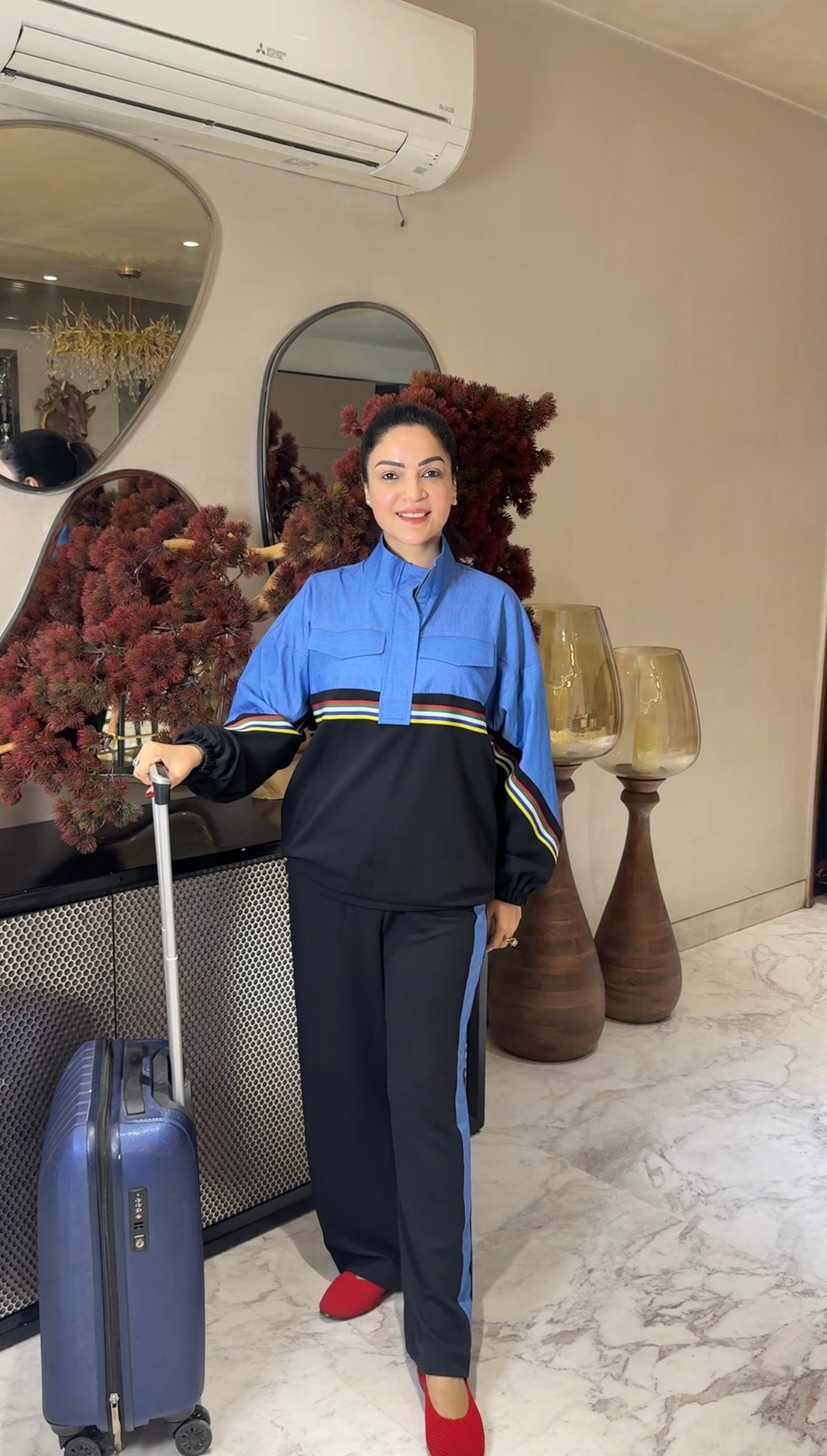 Denim chic travel set