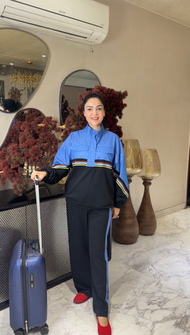 Denim chic travel set