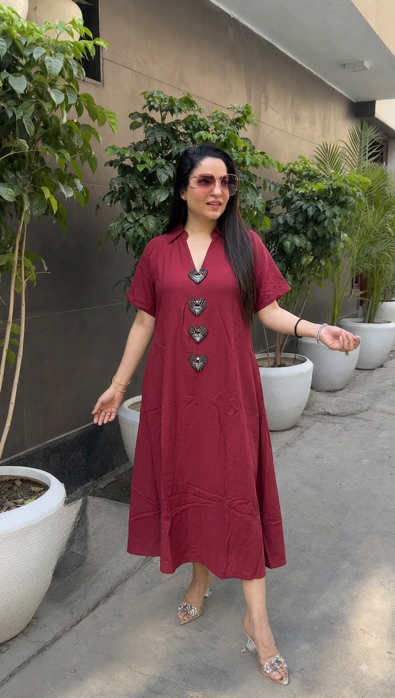 Heart A-Line Dress