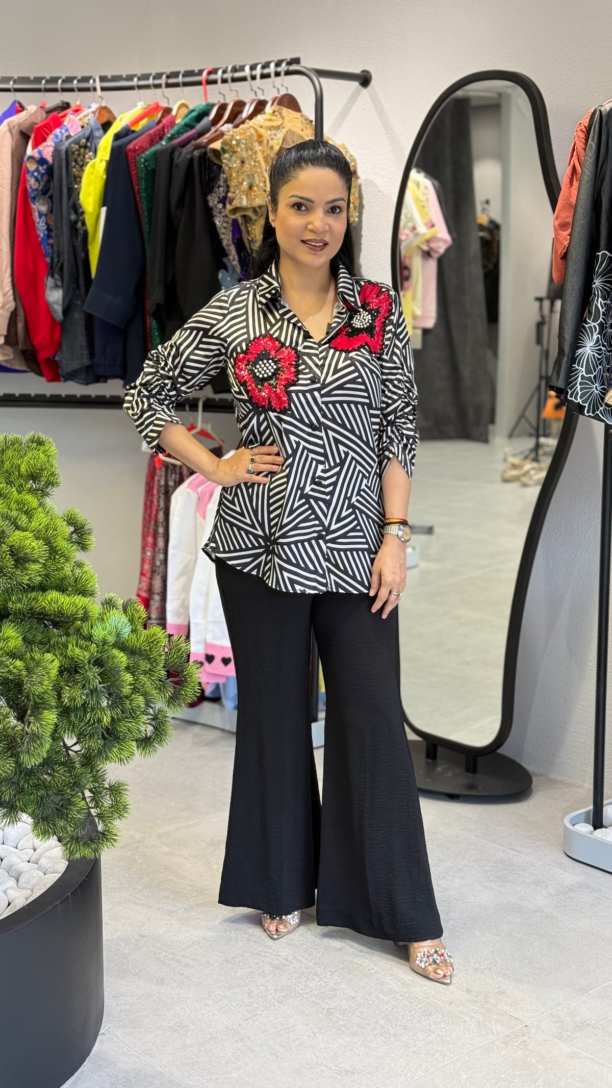 Handwork Satin Shirt
