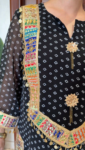 Bandhani black coord