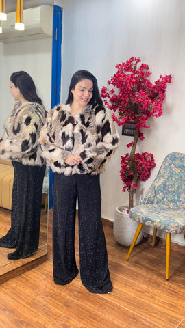 Turkey multi coloured fur coat