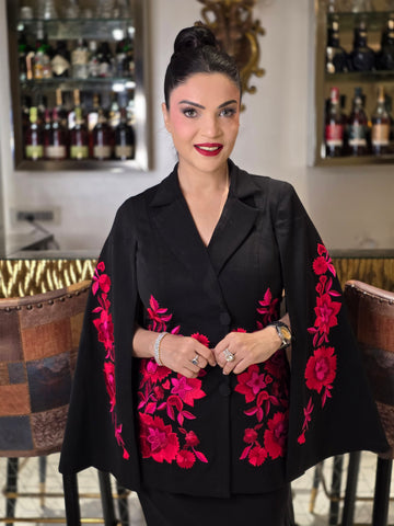 Open sleeves cape coord