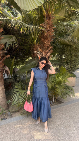 Denim A-Line dress