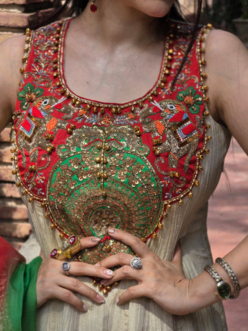 Dabka Anarkali suit