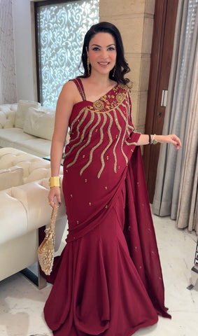 Sun drape saree