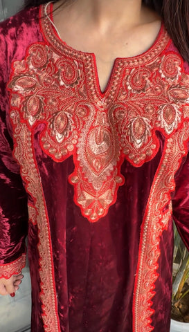 Velvet noorejan choga set