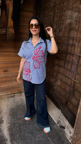 Appliqué work shirt